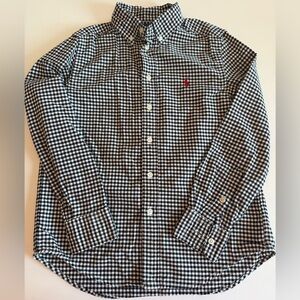 Boys Ralph Lauren Black & White Gingham Button-Down Shirt